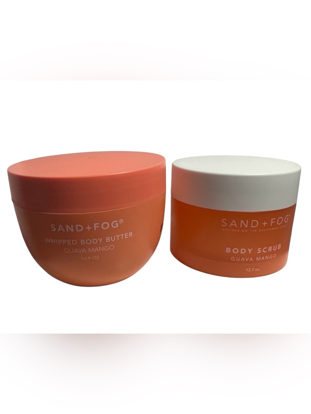 Sand + Fog “Guava Mango” Body Scrub 12.7 oz Body Butter 16.9 oz Set - NWT***